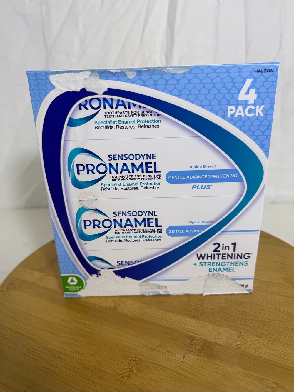 Sensodyne Pronamel Gentle Advanced Whitening Toothpaste 4 Pack Alpine Breeze New